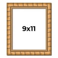 thumbnail image 1 of 9x11 Frame Gold Real Wood Picture Frame Width 1.5 inches | Interior Frame Depth 0.5 inches | Rustic, 1 of 8