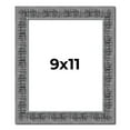 thumbnail image 1 of 9x11 Frame Silver Black Rustic Sonoma Solid Wood Picture Frame | 1.5 Inch Moulding Width | Complete, 1 of 8