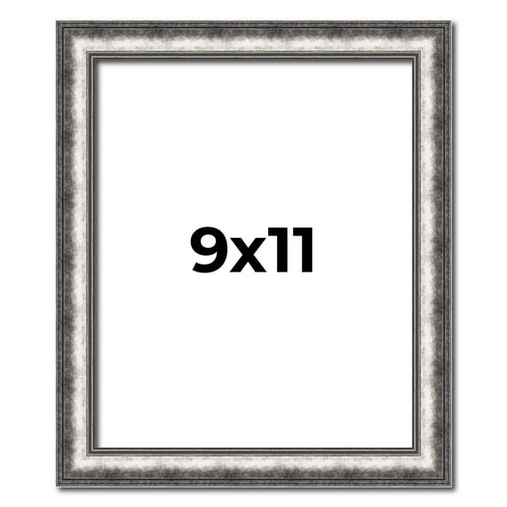 9x11 Frame Silver Real Wood Picture Frame Width 1.125 Inches | Interior Frame Depth 0.5 Inches |