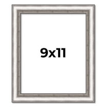 9x11 Frame Silver Real Wood Picture Frame Width 1.25 Inches | Interior Frame Depth 0.5 Inches |