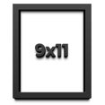 thumbnail image 1 of 9x11 Shadow Box Frame Black | 1 inches Deep Real Wood Contemporary Shadowbox Display Frame | UV, 1 of 8