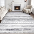 thumbnail image 1 of Toyoso 9x12 Area Rug Living Room Rugs - Washable Large Soft Neutral Boho Moroccan Bohemian Farmhouse Rug Indoor Floor Carpet for Bedroom Under Dining Table Home Office Decor - Light Grey, 1 of 8