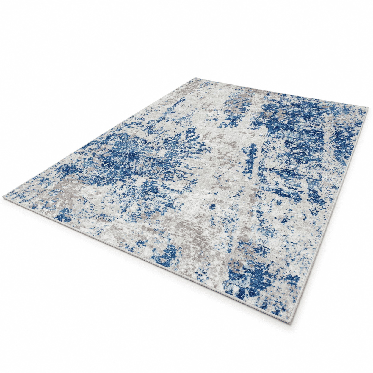 9x12 Area Rugs For Living Room Washable Bedroom Dining Blue Grey White ...