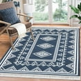 thumbnail image 1 of 9x12 Boho Living Room Rug – Washable Blue Tassel Rug for Bedroom and Home Decor, 1 of 6