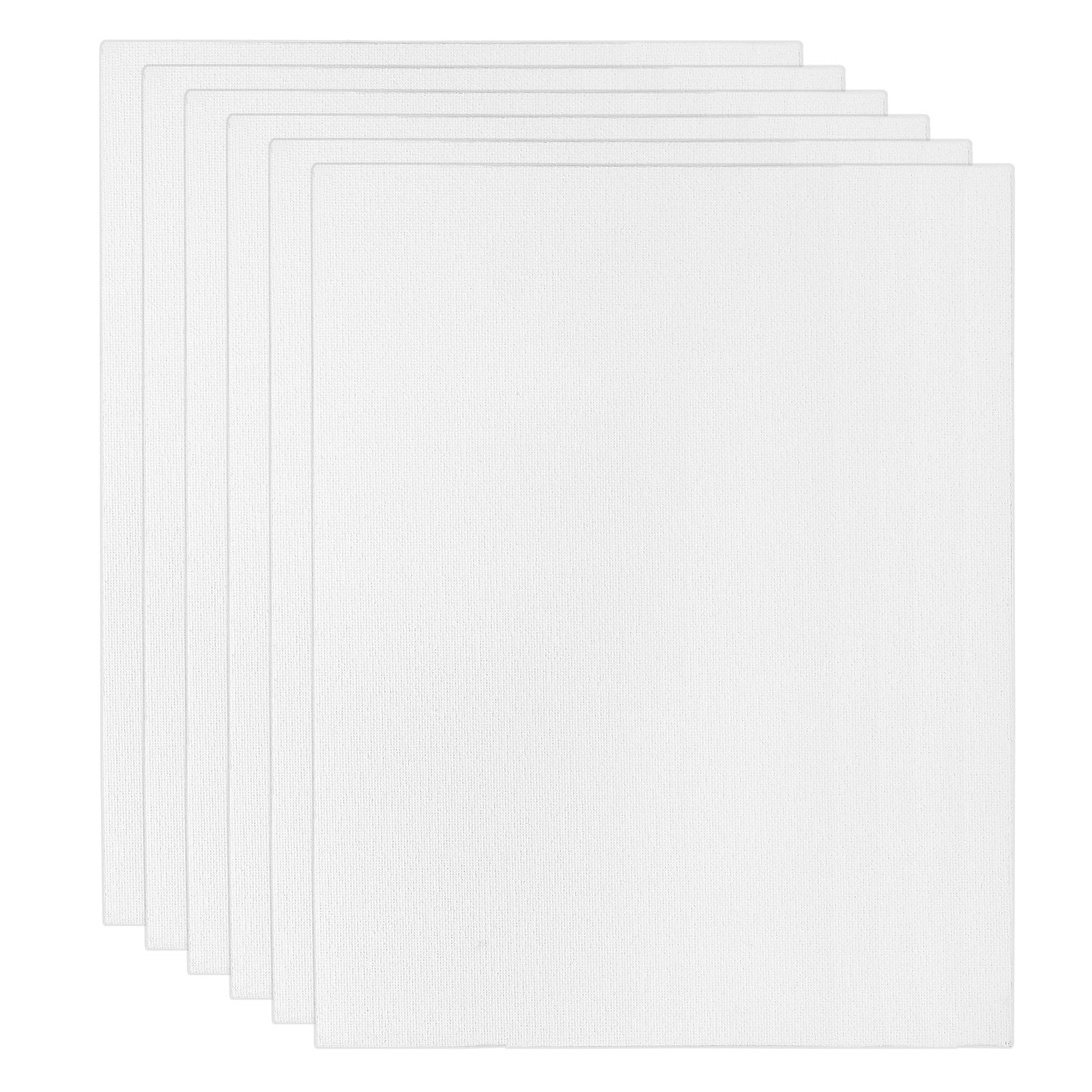 9x12" Canvas Boards for Painting, 6 Pack 100% Cotton Square Triple Primed Stretched Blank Art Canvas Panel Bulk Thin for Acrylic, Oil, Tempera Paints, White