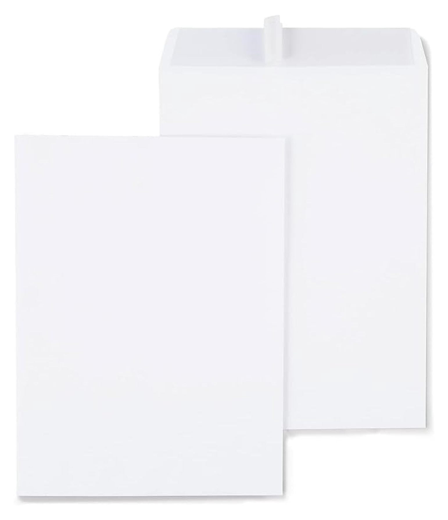 9x12 Catalog Envelopes White - 100 Pack Mailing Envelopes with Peel and Seal Closure, Secure Document Envelopes for Office and Business Mailings