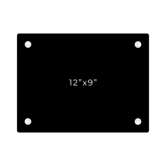 9x12 Dry Erase Board for Wall - with .25 Black Acrylic and White Stand Off Finish - Perfect Whiteboard for Office, Home, Classroom - Durable and Stylish .25 Black Acrylic Dry Erase Board