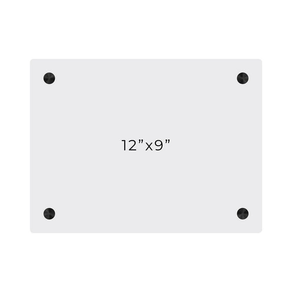9x12 Dry Erase Board for Wall - with .25 Clear Acrylic and Black Stand Off Finish - Perfect Whiteboard for Office, Home, Classroom - Durable and Stylish .25 Clear Acrylic Dry Erase Board
