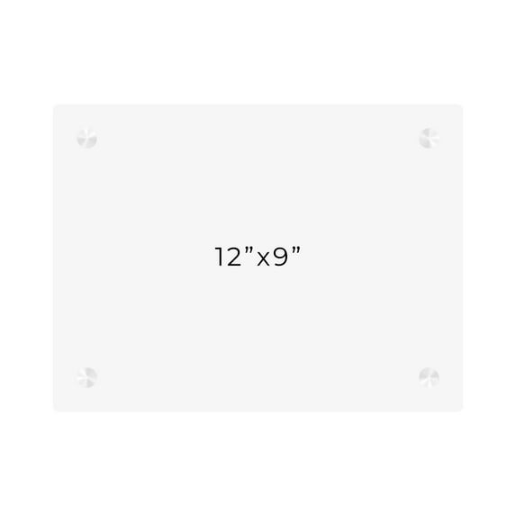 9x12 Dry Erase Board for Wall - with .25 White Acrylic and White Stand Off Finish - Perfect Whiteboard for Office, Home, Classroom - Durable and Stylish .25 White Acrylic Dry Erase Board