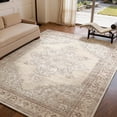 thumbnail image 1 of Toyoso 9x12 Extra Large Medallion Area Rug - Vintage Ivory & Tan Carpet, Grande Distressed Washable Non-Slip Large Indoor Rug for Great Room, High-Traffic Master Suite Decorative Rug, 1 of 9