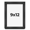 thumbnail image 1 of 9x12 Frame Black Charcoal Grey Wood Textured Picture Frame | 0.75 Inch Moulding Width | Gunmetal, 1 of 8