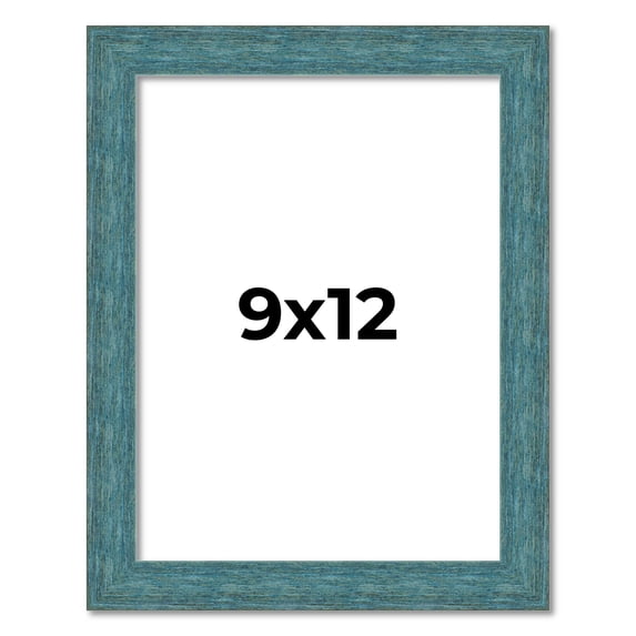 9x12 Frame Blue Rustic Barnwood Solid Wood Picture Frame Width 1.25 Inches | Interior Depth 0.5