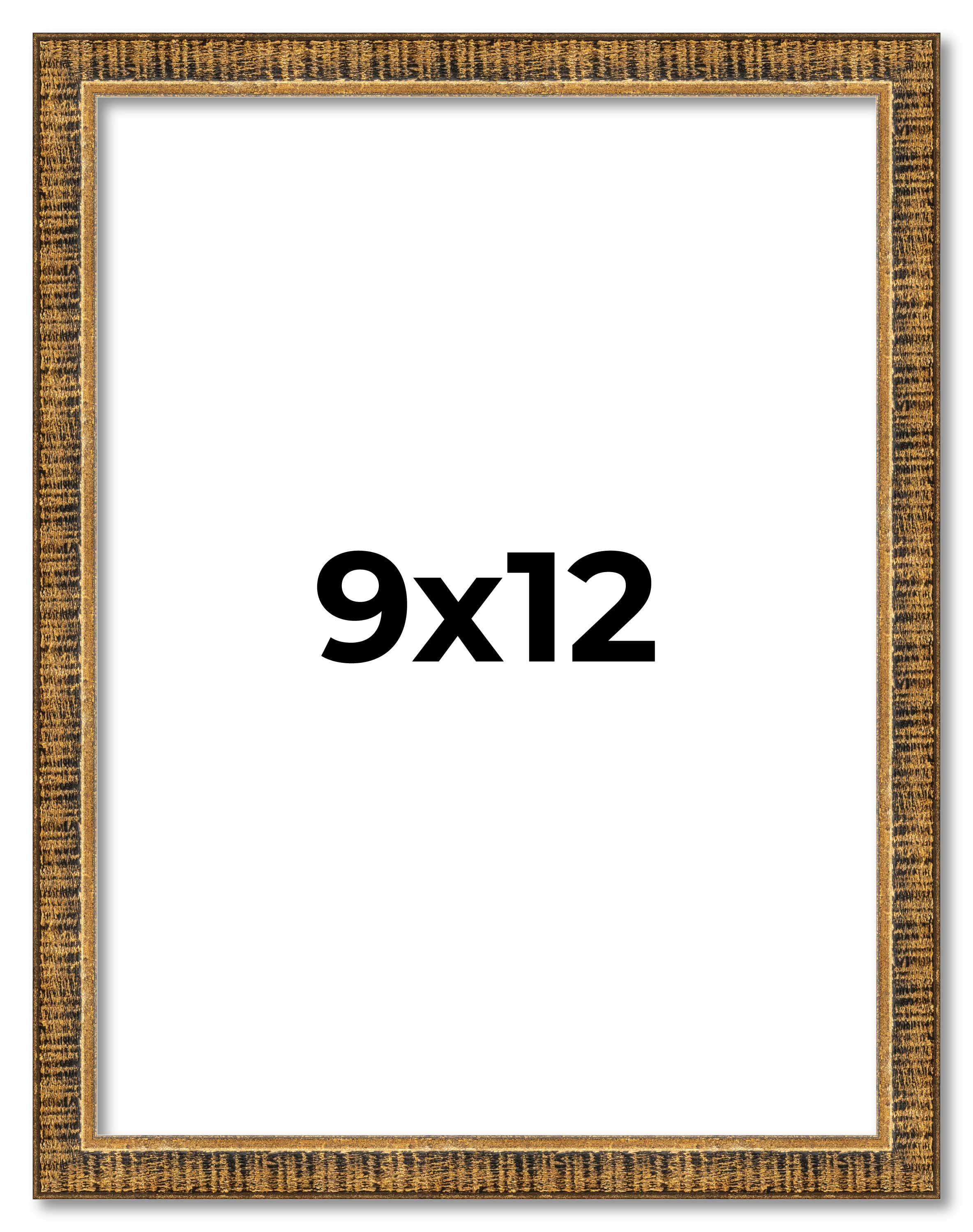 9x12 Frame Gold Kingsley Distressed Solid Wood Picture Frame Width 0.75 ...