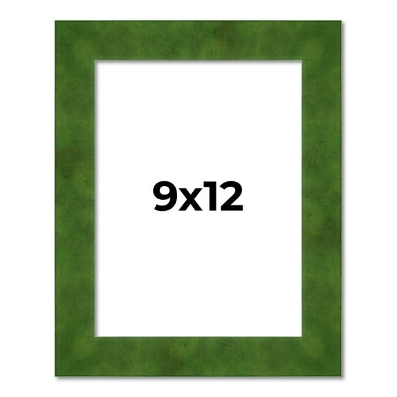 9x12 Frame Green Burl Solid Wood Picture Frame | 1.75 Inches Moulding Width | Interior Frame Depth