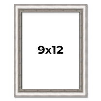 9x12 Frame Silver Real Wood Picture Frame Width 1.25 Inches | Interior Frame Depth 0.5 Inches |