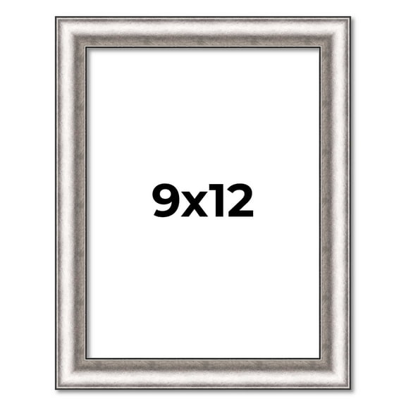 9x12 Frame Silver Real Wood Picture Frame Width 1.25 Inches | Interior Frame Depth 0.5 Inches |