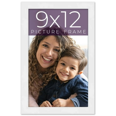 9x12 Frame White Real Wood Picture Frame Width 0.75 inches | Interior Frame Depth 0.5 inches |