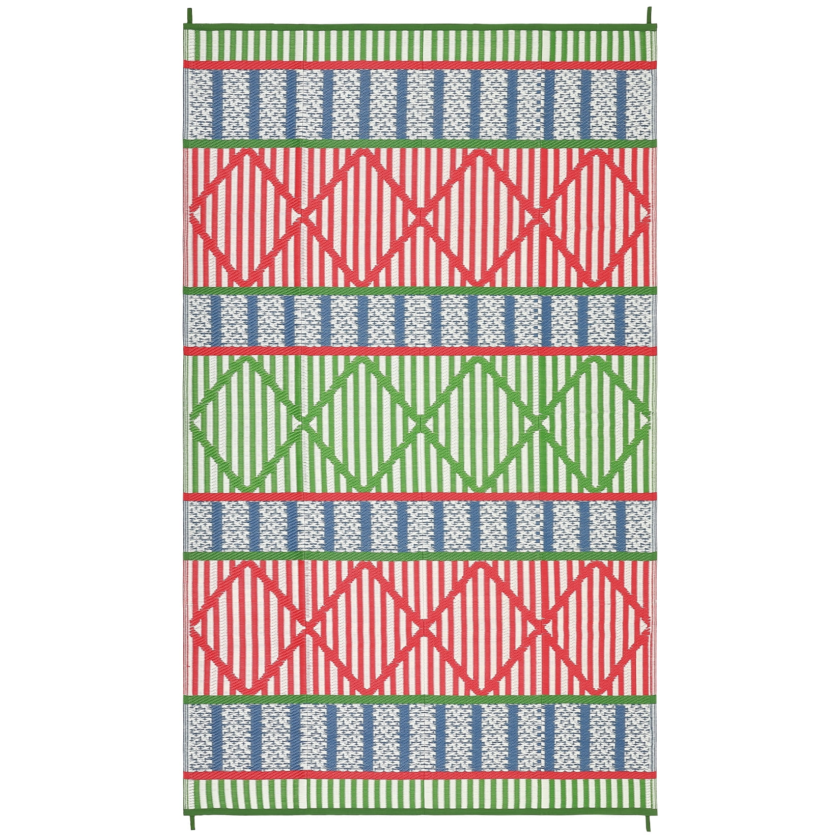 9x12 Large Outdoor Rug for Backyard & Patio,Modern Striped Geometric ...