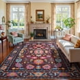 thumbnail image 1 of Trendy Purple Area Rug, 9x12, Soft Non Slip Washable Indoor, 1 of 7