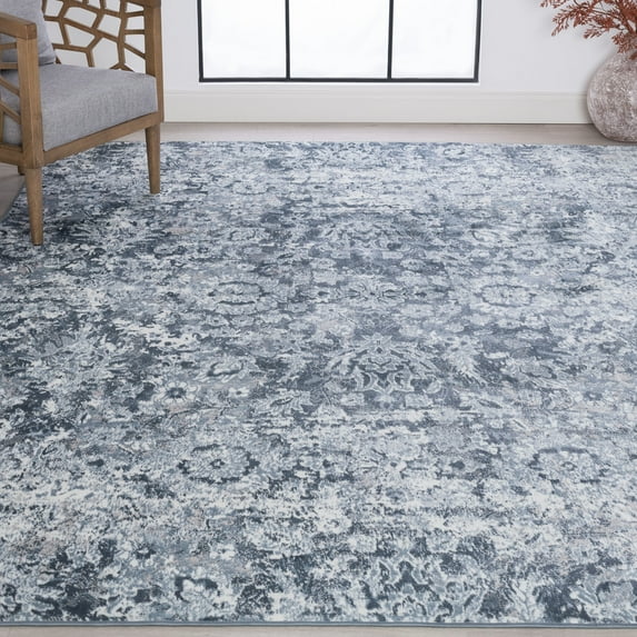 9x12 Modern Blue Large Area Rugs for Living Room | Bedroom Rug | Dining Room Rug | Indoor Entry or Entryway Rug | Kitchen Rug | Alfombras para Salas 8'9'' x 12'2''