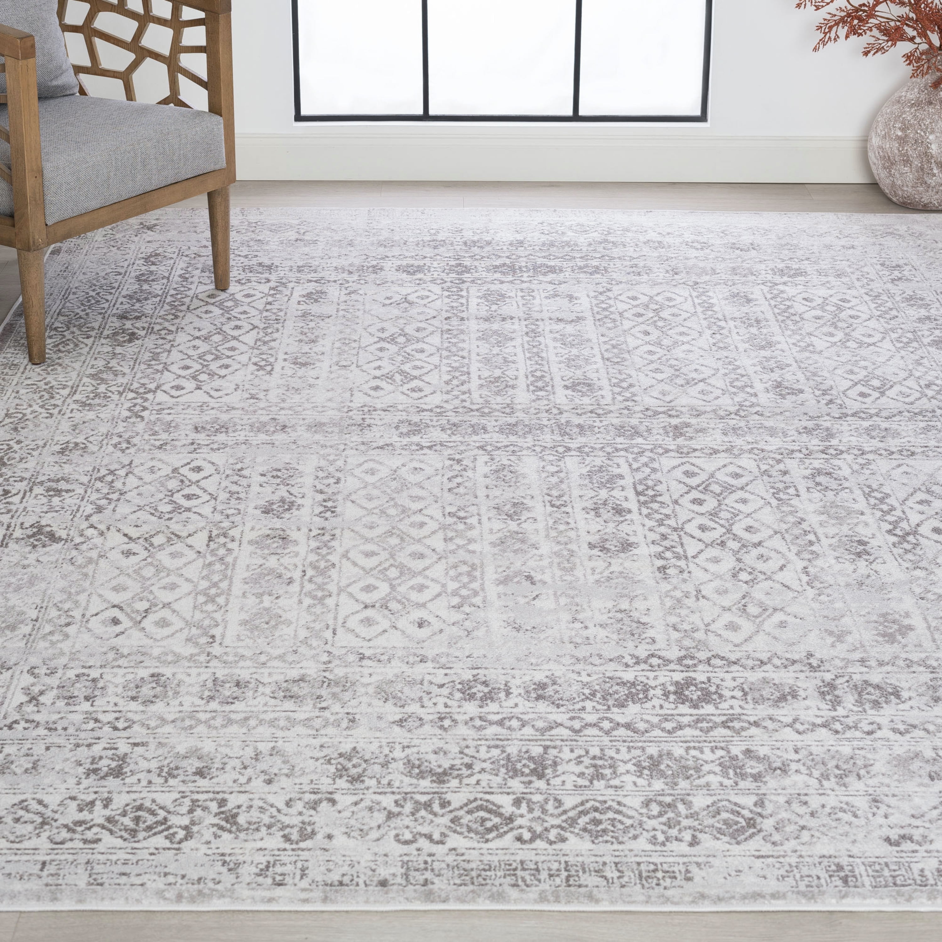 9x12 Modern Gray Large Area Rugs for Living Room | Bedroom Rug | Dining Room Rug | Indoor Entry or Entryway Rug | Kitchen Rug | Alfombras para Salas 8'9'' x 12'2''