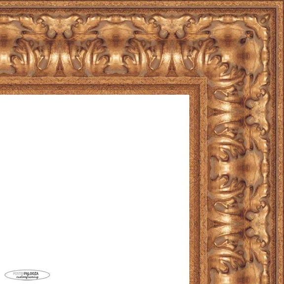 9x12 Modern Shadow Box 1" Depth Gold Picture Frame - UV Acrylic, Backing, Hanging Hardware