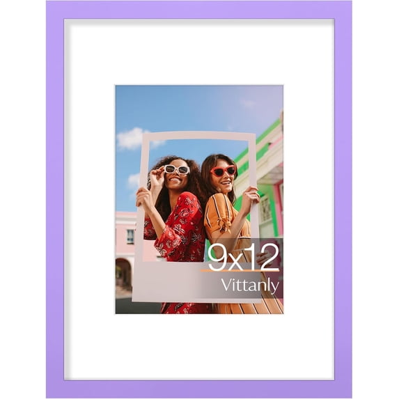 9x12 Picture Frame, Display Pictures 6x8 with Mat or 9x12 without Mat ...