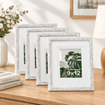 9x12 Picture Frames Driftwood White Set Of 4 Solid Wood Frames For Wall ...
