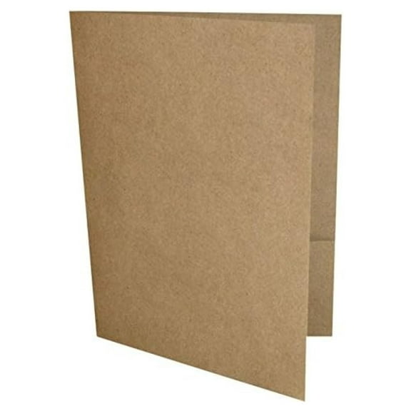 9x12 Presentation Folders - 25 Pack - 18pt Grocery Bag Color - Professional Report, Brochure & Sales Material Folders - Tax Season Organization