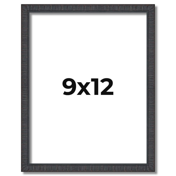 9x12 Rustic Brown Real Wood Picture Frame Width 0.75 inches | Interior Frame Depth 0.5 inches |