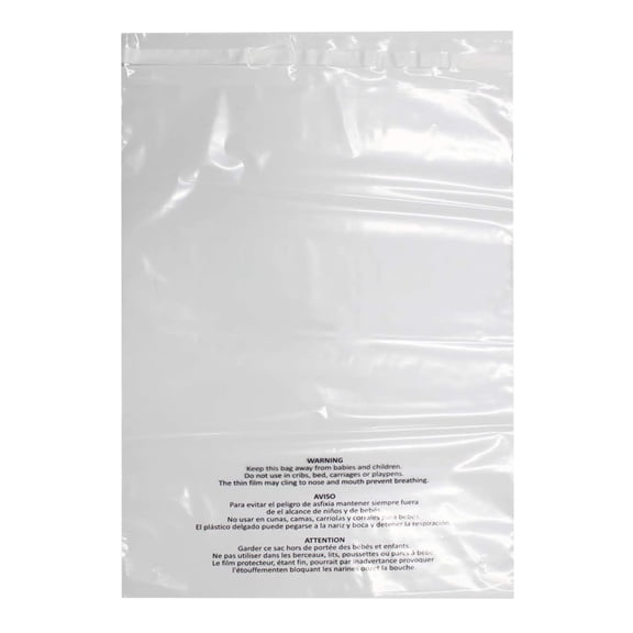 9x12 in Clear Self-Sealing Poly Mailer Shipping Bags, 1.5 Mil PE Plastic, 100 Count