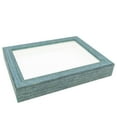 thumbnail image 1 of 9x12 Shadow Box Frame Farm Blue Real Wood with a White Acid-Free Backing | 13/16" of Usuable Depth, 1 of 7