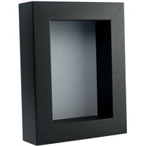 9x12 Shadow Box Frame In Black With A 1 3/4" Usable Depth Includes Grey Acid-Free Backing, UV