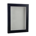 thumbnail image 1 of 9x12 Shadow Box Frame Textured Black Wood | With a 3/4" Usable Display Depth | Includes a White, 1 of 5