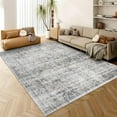 thumbnail image 1 of 9x12 Washable Floral Rug Non-Slip Low Pile Area Rug Stain Resistant Foldable Space-Saving Carpet Mat for Entryway Beige, 1 of 9