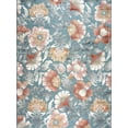thumbnail image 1 of 9x12 Water Resistant, Large Indoor Outdoor Rugs for Patios, Front Door Entry, Entryway, Deck, Porch, Balcony | Outside Area Rug for Patio | Aqua, Floral | Size: 8'5'' x 12'2'', 1 of 9