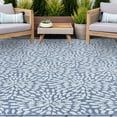 thumbnail image 1 of 9x12 Water Resistant, Large Indoor Outdoor Rugs for Patios, Front Door Entry, Entryway, Deck, Porch, Balcony | Outside Area Rug for Patio | Blue, Floral | Size: 8'10'' x 12'2'', 1 of 7