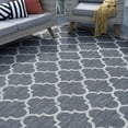 thumbnail image 1 of 9x12 Water Resistant, Large Indoor Outdoor Rugs for Patios, Front Door Entry, Entryway, Deck, Porch, Balcony | Outside Area Rug for Patio | Charcoal, Geometric | Size: 8'9'' x 12'3'', 1 of 10