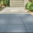 thumbnail image 1 of 9x12 Waterproof, Reversible Plastic Straw Outdoor Rugs for Patios | Also for Camping, RV, Deck, Porch, Balcony, Camp, Patio | Navy, Stripes | Size: 8'11'' x 11'10'', 1 of 10