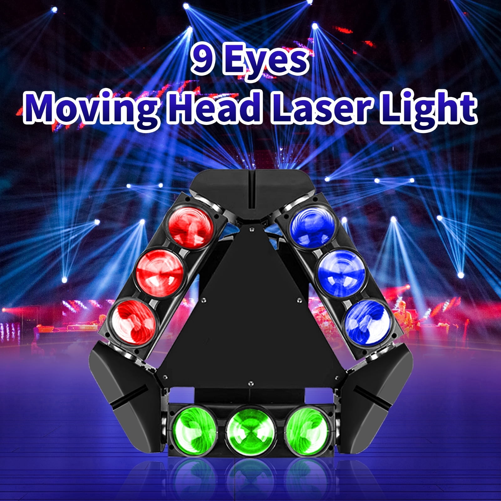 9x12w Moving Head Lights DJ Beam, Spider LED Stage Light DMX DJ Party Stage Lighting Sound Actived for Parties Stage DJ Live Club Disco Wedding Ceremony Family