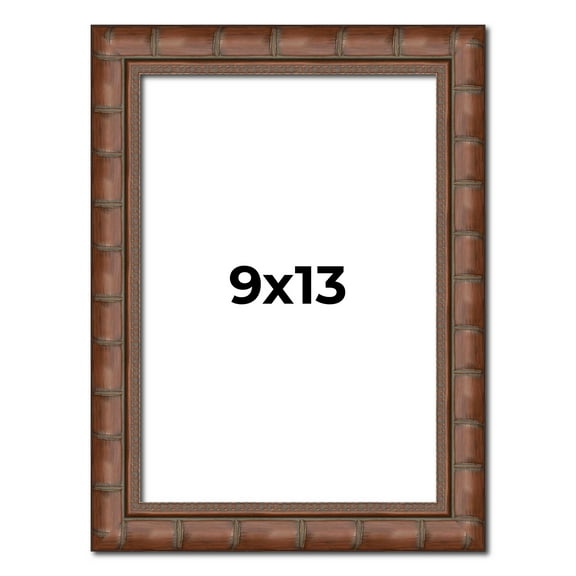9x13 Dark Brown Bamboo Real Wood Picture Frame Width 1.5 inches | Interior Frame Depth 0.5 inches |