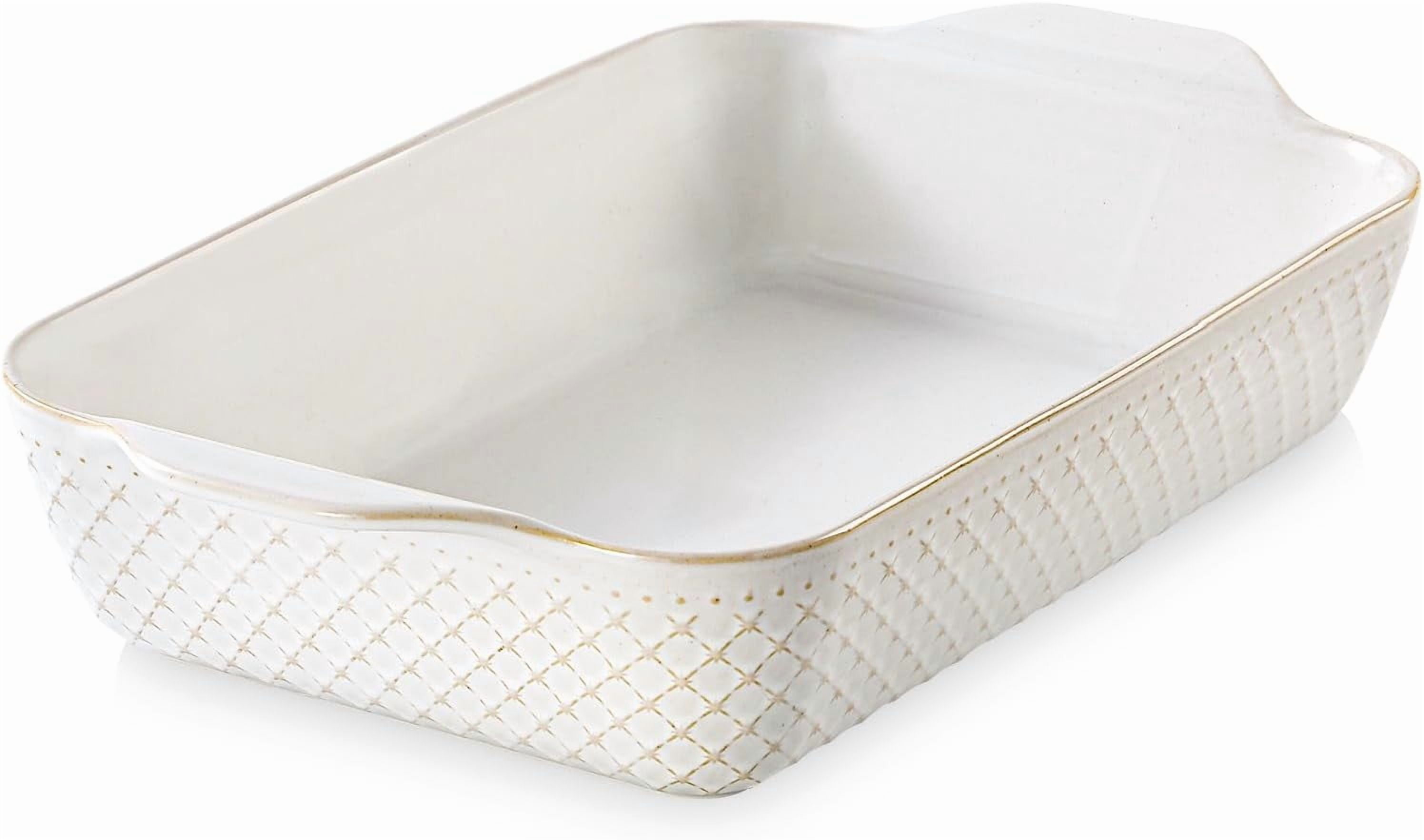 9x13 Deep Lasagna Baking Dish, Ceramic Casserole Dish for Oven, 4 ...