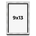 thumbnail image 1 of 9x13 Frame Brushed Silver Solid Wood Picture Frame | 0.75 Inch Moulding Width | Rabbet Depth 0.75, 1 of 5