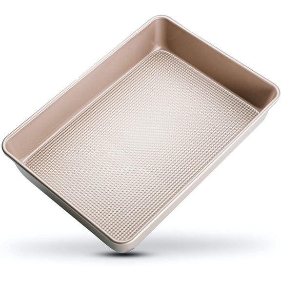 9x13 Inch Cake Baking And Brownie Pan - Easy Cleaning And Low Maintenance - Elevated Non-Stick Even Baking Experience - Food Safe Coating - Bake Like A Pro For A Lifetime