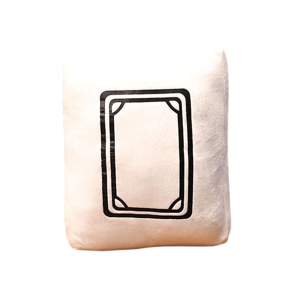 9x13in Funny Chinese Mahjong Tile Shaped Throw Pillow Soft Fully Filled Decorative Plush Cushion Cute Novelty Sofa Bed Couch Pillow For Living Room Bedroom Home Holiday Birthday Gift