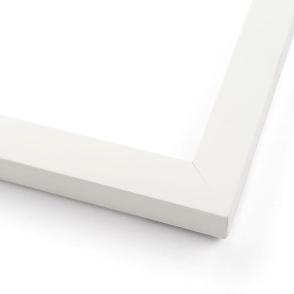 9x14 - 9 x 14 Flat White Solid Wood Frame with UV Framer's Acrylic & Foam Board Backing - Great For