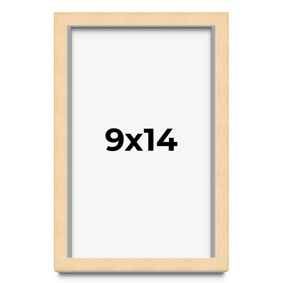 9x14 Frame Beige Real Wood Picture Frame Width 0.75 inches | Interior Frame Depth 0.5 inches |