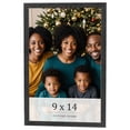thumbnail image 1 of 9x14 Frame Black Charcoal Grey Wood Textured Picture Frame | 0.75 Inch Moulding Width | Gunmetal, 1 of 8