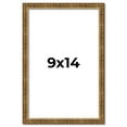 thumbnail image 1 of 9x14 Frame Gold Kingsley Distressed Solid Wood Picture Frame Width 0.75 Inches | Interior Frame, 1 of 8