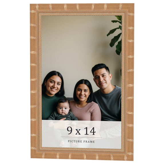 9x14 Frame Gold Real Wood Picture Frame Width 1.5 inches | Interior Frame Depth 0.5 inches | Rustic